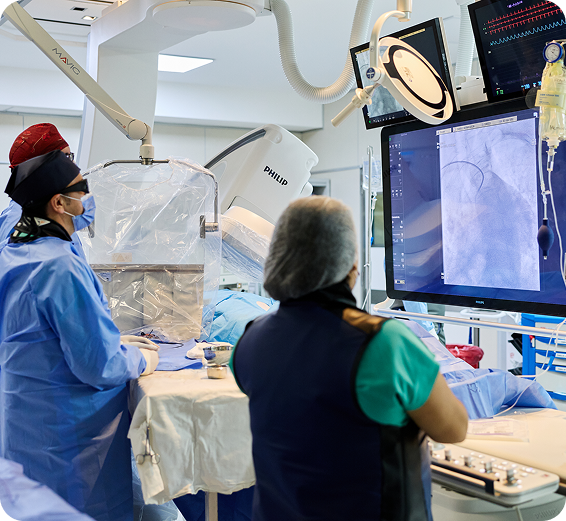 Medicina Cardiovascular, pantallas y equipos
